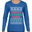 Santa's Favorite Homo Ugly Christmas Sweater Womens Graphic Long Sleeve T-Shirt
