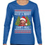 Merry Swiftmas Ugly Christmas Sweater Womens Graphic Long Sleeve T-Shirt