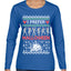 I Prefer Halloween Dancing Skeletons Ugly Christmas Sweater Womens Graphic Long Sleeve T-Shirt