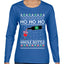 Ho Ho Ho Whole Bottle Wine Spirits Ugly Christmas Sweater Womens Graphic Long Sleeve T-Shirt