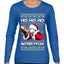 Friday Hood Santa  Ugly Christmas Sweater Womens Graphic Long Sleeve T-Shirt