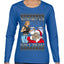 That Santa Mother F Isn't Real CLEAN  Ugly Christmas Sweater Womens Graphic Long Sleeve T-Shirt