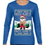 No Lift No Gift Fitness Workout Santa Ugly Christmas Sweater Womens Graphic Long Sleeve T-Shirt