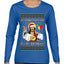 Gonna Party Like It's My Birthday Jesus Ugly Christmas Sweater Womens Graphic Long Sleeve T-Shirt
