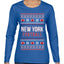 City of New York NYC American Football Fantasy Fan Ugly Christmas Sweater Unisex Crewneck Sweatshirt