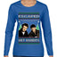 Escaped Bandits Classic Home Holiday Movie Ugly Christmas Sweater Womens Graphic Long Sleeve T-Shirt