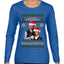 Season's Greeting From Nakatomi Plaza Ugly Christmas Sweater Womens Graphic Long Sleeve T-Shirt