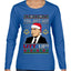Just Got Litt Up Louis Tv Show Parody Ugly Christmas Sweater Womens Graphic Long Sleeve T-Shirt