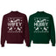 Wifey Hubby Ugly Christmas Christmas Matching Couples Crewneck Sweater