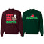 I Put Out For Santa Cookies Milk Xmas  Matching Couples Crewneck Sweater
