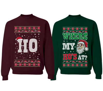 Where My Ho's At?, Where My Ho's At?  Matching Couples Crewneck Sweater