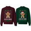 Eat My Cookie Lick My Icing Naughty Gingerbread Ugly Christmas Matching Couples Crewneck Sweater