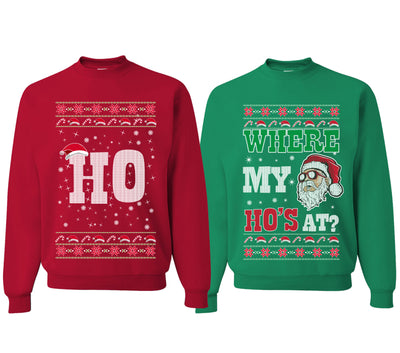 Where My Ho's At?, Where My Ho's At?  Matching Couples Crewneck Sweater