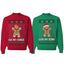 Eat My Cookie Lick My Icing Naughty Gingerbread Ugly Christmas Matching Couples Crewneck Sweater