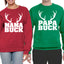 Mama Buck and Papa Buck Matching Couples Crewneck Sweater
