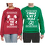Feel The Joy... Jingle My Bells Ugly Christmas Sweater Matching Couples Crewneck Sweater
