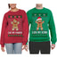Eat My Cookie Lick My Icing Naughty Gingerbread Ugly Christmas Matching Couples Crewneck Sweater