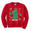 Christmas Trex Tree Rex Ugly Christmas Sweater Boys Crewneck Graphic Sweatshirt