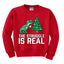 Christmas Trex The Struggle is Real Ugly Christmas Sweater Boys Crewneck Graphic Sweatshirt