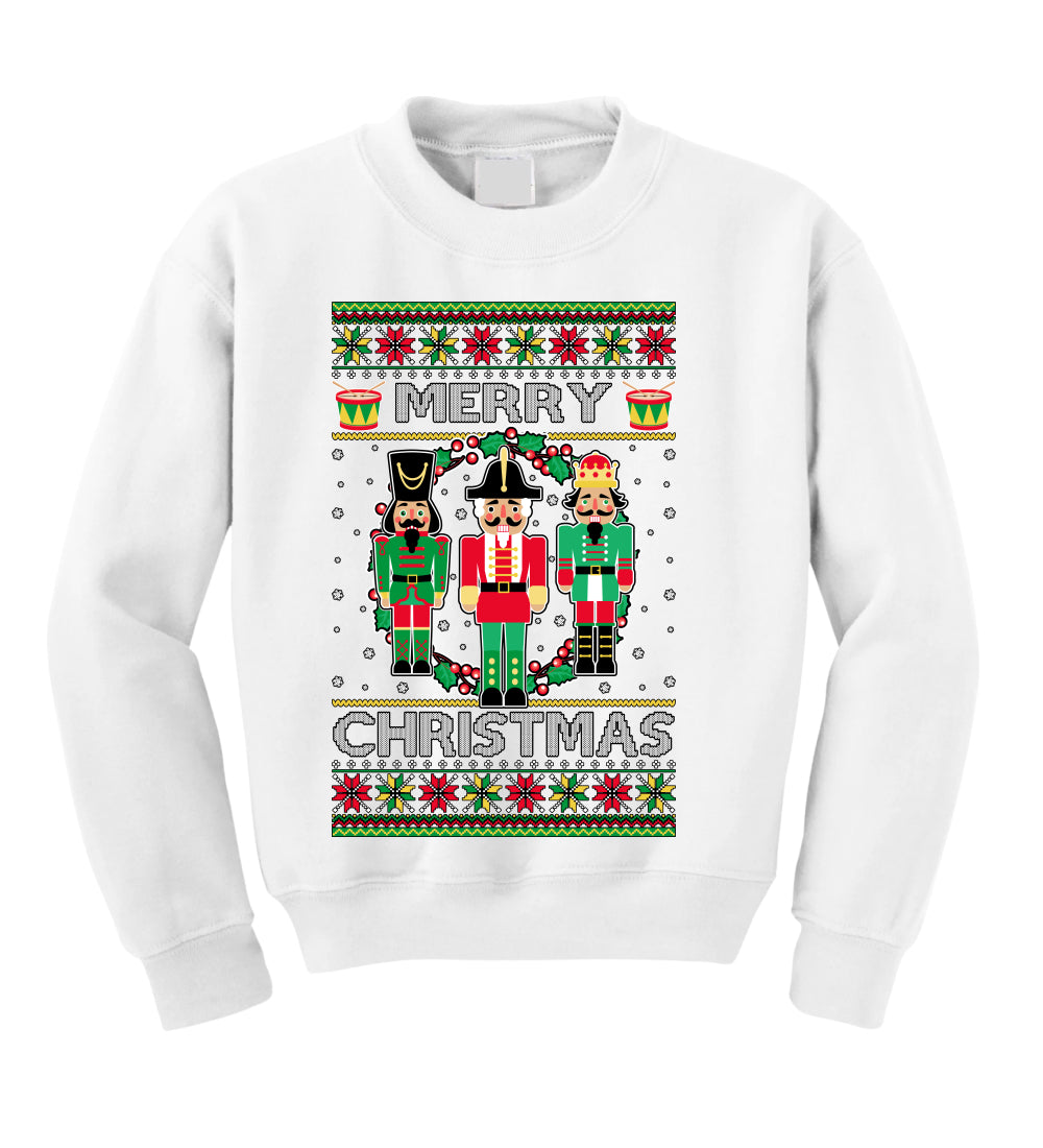 Merry Christmas Nutcrackers Christmas Unisex Boys Girls Crewneck Graphic Sweatshirt