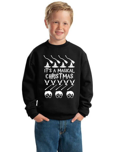 It's A Magical Christmas Wizard Ugly Christmas Sweater Unisex Boys Girls Crewneck Graphic Sweatshirt