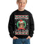 Santa's Little Yelper Ugly Christmas Sweater Unisex Boys Girls Crewneck Graphic Sweatshirt