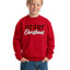 Merry Christmas Buffalo Plaid Christmas Unisex Boys Girls Crewneck Graphic Sweatshirt
