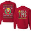 Fudge Around And Find Out Story Ugly Christmas Front and Back Sweater Unisex Crewneck Sweatshirt