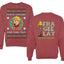 Fudge Around And Find Out Story Ugly Christmas Front and Back Sweater Unisex Crewneck Sweatshirt