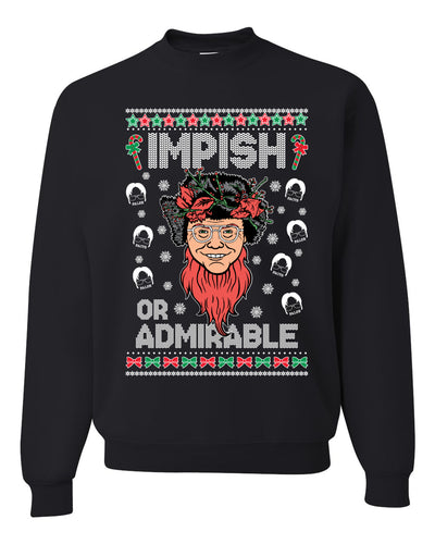 Impish or Admirable Dwight Schrute Ugly Christmas Sweater Unisex Crewneck Graphic Sweatshirt