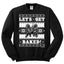 Let's Get Baked Holiday Ginger Bread Design Christmas Unisex Crewneck Graphic Sweatshirt
