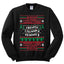 Merry Christmas Holiday Alphabet Christmas Unisex Crewneck Graphic Sweatshirt