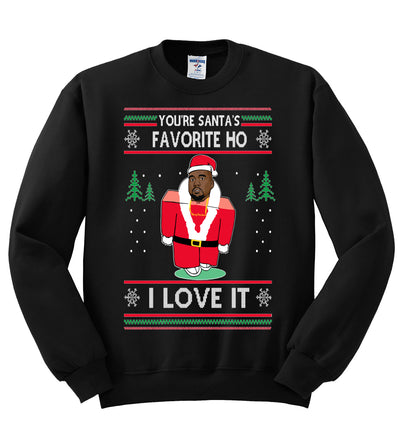 Santas Favorite Ho | Xmas Ye I Love It Christmas Unisex Crewneck Graphic Sweatshirt