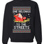 She Belongs to The Streets Funny Santa Sleigh Meme Christmas Unisex Crewneck Graphic Sweatshirt