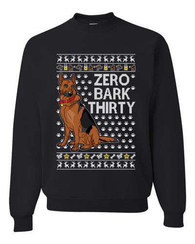Zero Bark Thirty Funny Dog Xmas Ugly Christmas Unisex Crewneck Graphic Sweatshirt