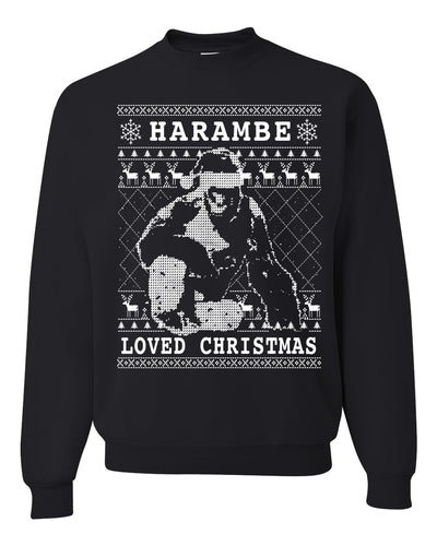 Harambe Loved Christmas Christmas Unisex Crewneck Graphic Sweatshirt