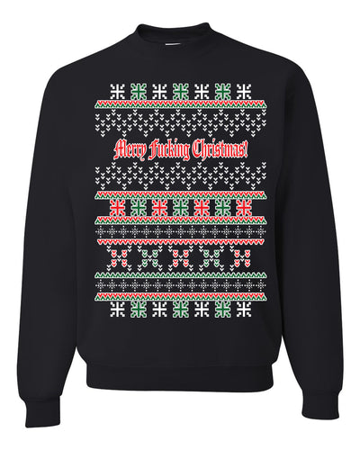 Merry Fucking Christmas Unisex Crewneck Graphic Sweatshirt