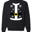 Santa Suit with Belt Snowflakes Christmas Unisex Crewneck Graphic Sweatshirt