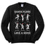 Santa Floss Like a Boss Dance Moves Christmas Unisex Crewneck Graphic Sweatshirt