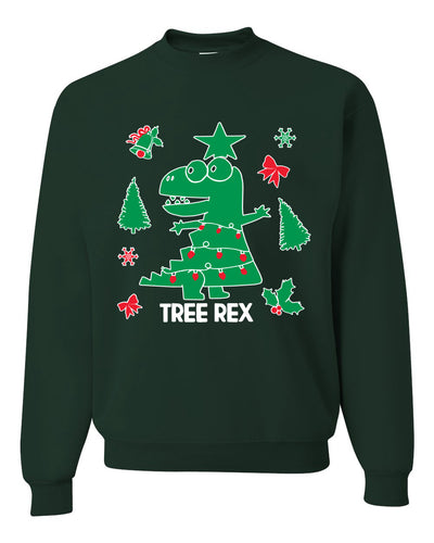 Christmas Trex Tree Rex Ugly Christmas Sweater Christmas Unisex Crewneck Graphic Sweatshirt
