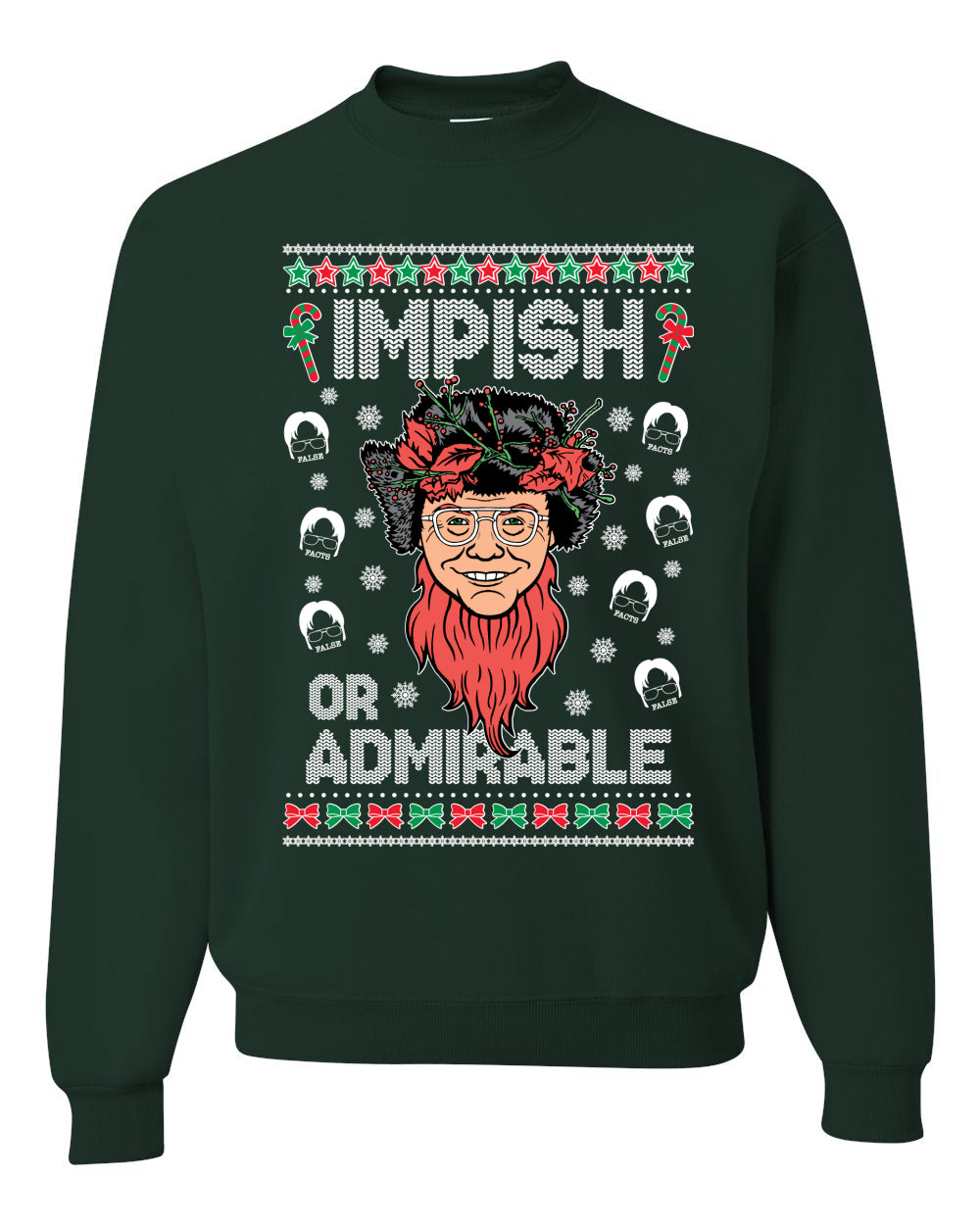 Impish or Admirable Dwight Schrute Ugly Christmas Sweater Unisex Crewneck Graphic Sweatshirt