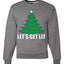 Lets Get Lit Xmas Tree Ugly Christmas Sweater Unisex Crewneck Graphic Sweatshirt
