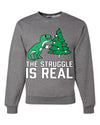 Christmas Trex The Struggle is Real Ugly Christmas Sweater Christmas Unisex Crewneck Graphic Sweatshirt