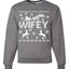 Christmas Wifey Love Ugly Christmas Sweater  Christmas Unisex Crewneck Graphic Sweatshirt