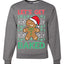 Lets get Baked Gingerbread Weed Stoner Ugly Christmas Sweater  Christmas Unisex Crewneck Graphic Sweatshirt