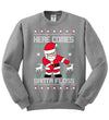 Here Comes Santa Floss Funny Dance Moves Christmas Unisex Crewneck Graphic Sweatshirt