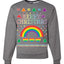 Merry Christmas Rainbow Hearts Unisex Crewneck Graphic Sweatshirt
