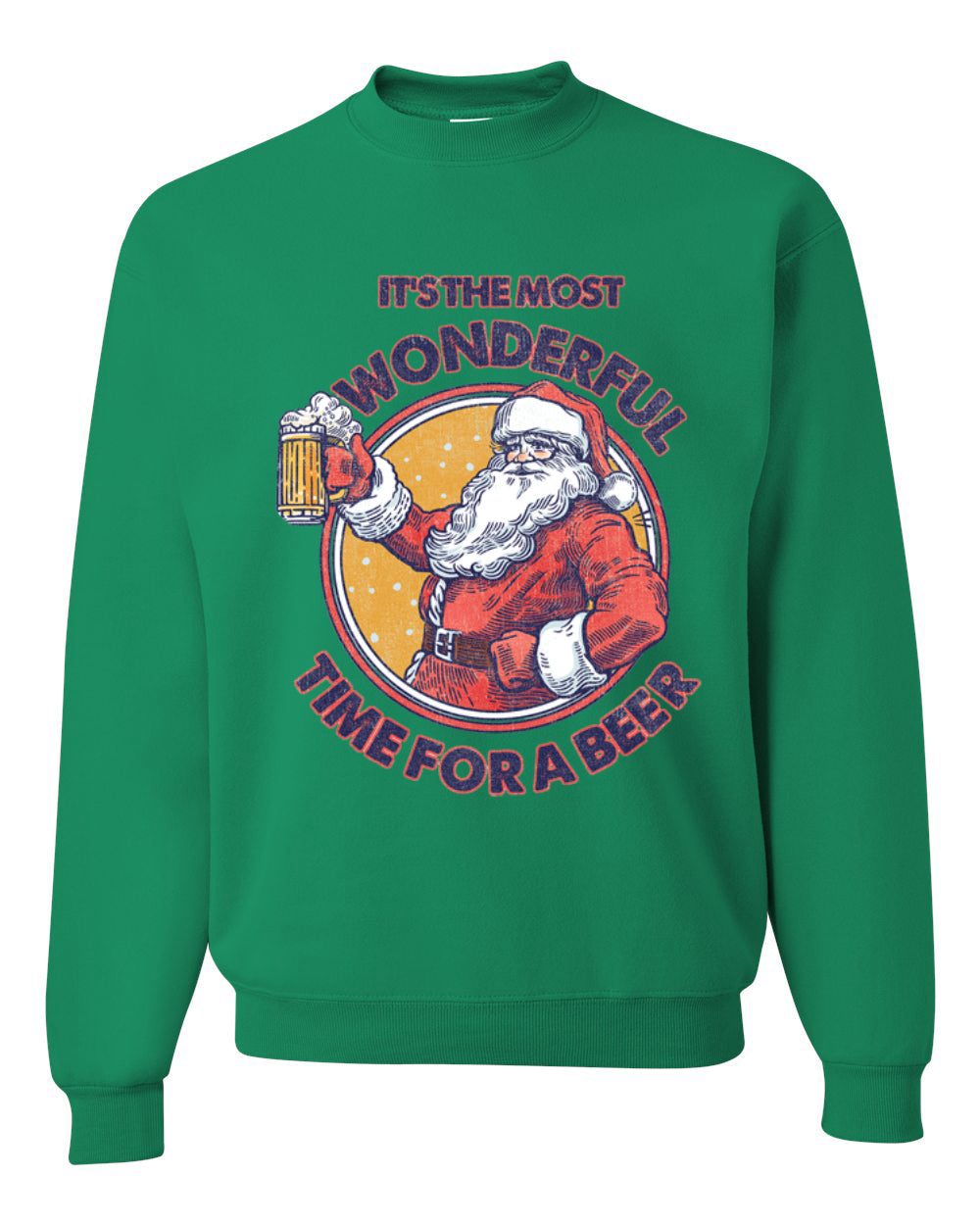 Santa It’s the Most Wonderful Time for a Beer Christmas Unisex Crewneck Graphic Sweatshirt