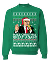 Make Christmas Great Again Funny Donald Trump Santa Xmas Christmas Unisex Crewneck Graphic Sweatshirt