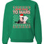 We're Going to Mars High Elon Musk Santa Weed Marijuana Xmas Christmas Unisex Crewneck Graphic Sweatshirt